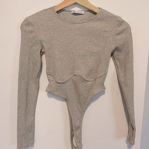 Zara high leg body suit